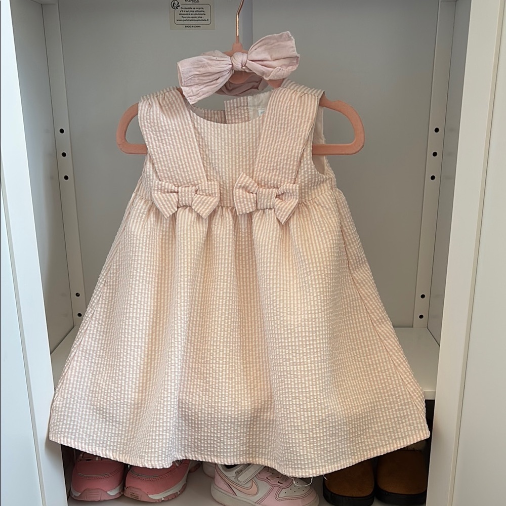 Adorable Pink Baby Dress with Bow